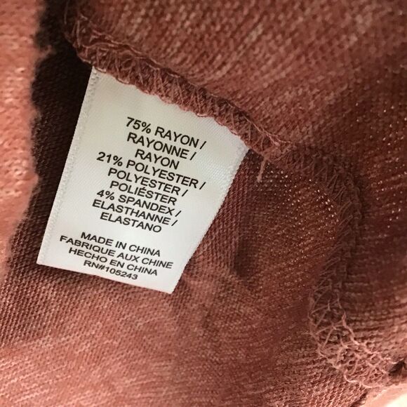 Bobeau Women’s Sweater Dress M Brick Red Cowl Neck Built-In Face Cover NWOT - Picture 6 of 14